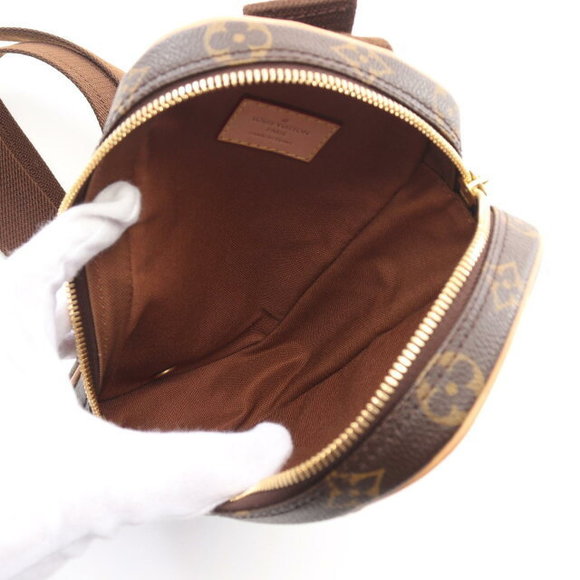 Louis Vuitton Monogram Bag Waist Pochette Brown Body Ganju Leather - Picture 3 of 7